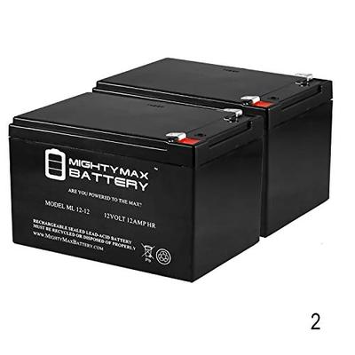 Mighty Max Battery 12V 12AH SLA Battery for Pride Mobility Go-Go Ultra X 3-Wheel - 2 Pack Brand Prod