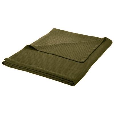 Superior Full/Queen Blanket 100% Cotton, for All Season, Diamond Design, Forest Green