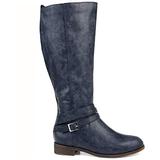 Brinley Co Comfort Womens Strap Riding Boot Navy, 11 Extra Wide Calf US screenshot. Shoes directory of Clothing & Accessories.