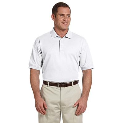 Devon & Jones Men's Pima Pique Short Sleeve Polo Shirt D100 White Large