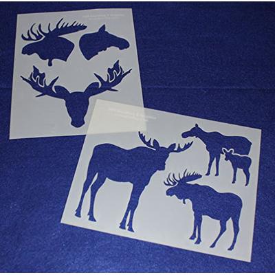 Moose Stencils - 2 Piece Set - 8 x 10 Inches