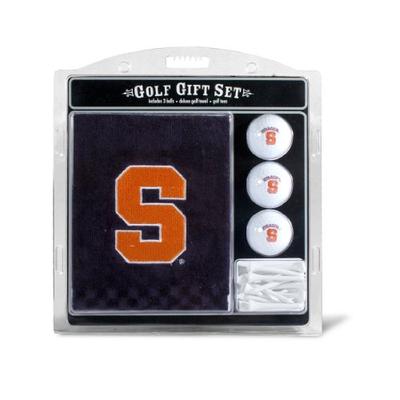 Team Golf NCAA Syracuse Orange Gift Set Embroidered Golf Towel, 3 Golf Balls, and 14 Golf Tees 2-3/4