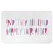 Isabelle & Max™ Ackerson A?nd They Lived Happily Ever After Rectangle Non-Slip Bath Rug Polyester in Blue/Pink | Wayfair