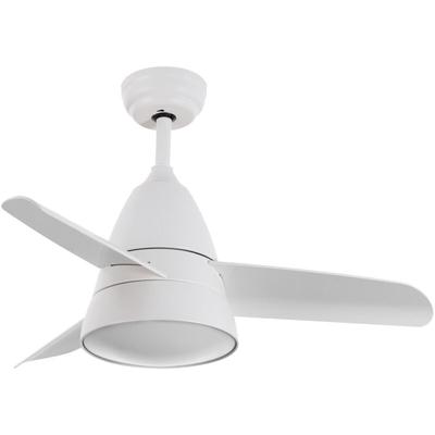 Techbrey - Deckenventilator Lautlos Industrial Weiss 91cm DC-Motor Weiß cct Mit Licht, Image