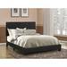 Winston Porter Clu Low Profile Standard Bed Upholstered/Faux leather in White/Black | 45.75 H x 58 W x 81.25 D in | Wayfair