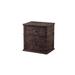 Gracie Oaks Gove Leatherette Wooden 2 Drawer Nightstand Wood/Upholstered in Brown | 26 H x 19 W x 19 D in | Wayfair