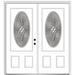 Verona Home Design Grace Primed Fiberglass Prehung Front Entry Door Fiberglass | 82.25 H x 74 W x 80 D in | Wayfair ZZ3656859L