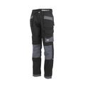 JCB - Mens Work Trousers - Cargo Trouser Men - D+IM Trade Plus Rip Stop Trousers for Men - Regular Leg - Black/Grey - Size 30