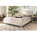 Baxton Studio Felisa Modern & Contemporary Beige Fabric Upholstered & Button Tufted King Size Platform Bed - CF9009-Beige-King