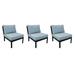 Madison Patio Chair w/ Cushion in Black kathy ireland Homes & Gardens by TK Classics | 33 H x 28 W x 33.5 D in | Wayfair KI062B-AS-TB-SPA