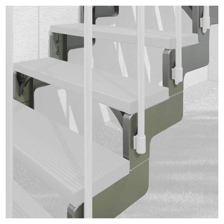 DOLLE Außentreppe Stahlwangentreppe Gardentop feuerverzinkt Gartentreppe, 3 Stufen Image