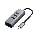 SATECHI Type-C 2-in-1 USB 3.0 Aluminum 3 Port Hub with Ethernet - For M2/ M1 MacBook Pro/Air, M2/ M1 iPad Pro/Air, M2 Mac Mini, iMac M1 (Space Gray)