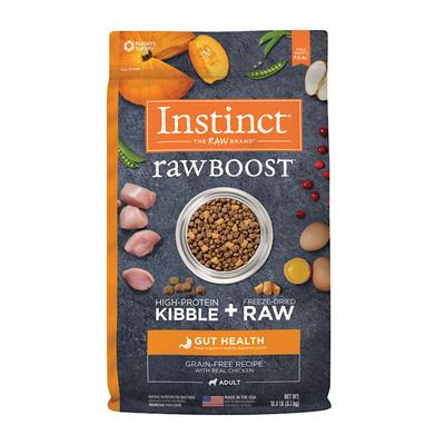 Instinct Raw Boost Gut Health Grain Free Recipe with Real Chicken Natural Dry Dog Food, 18 lbs.
