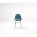 Inbox Zero Adairis 18" W Polyester Seat Waiting Room Chair w/ Metal Frame Metal in Gray/Blue/Black | 32 H x 18 W x 22 D in | Wayfair