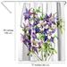 East Urban Home 71" x 74" Floral Shower Curtain, Columbines by Suren Nersisyan Polyester in Blue/Indigo | 71 H x 74 W in | Wayfair