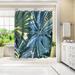 East Urban Home 71" x 74" Shower Curtain, Tropical Blues by PI Creative Art Polyester in Blue/Gray/Green | 71 H x 74 W in | Wayfair