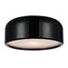 Williston Forge Todd 2 - Light 14" Simple Drum Flush Mount Metal in Black | 6 H x 14 W x 14 D in | Wayfair 56062B07B2014C4984BD847A6E011C98