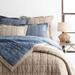 Pine Cone Hill Holden Natural/Denim Linen Reversible Modern & Contemporary Quilt Polyester/Polyfill/Linen in Blue | Twin Quilt | Wayfair PC2055-T