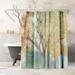 East Urban Home 71" x 74" Botanical Shower Curtain, Yearning for III by PI Creative Art Polyester in Brown/Green | 71 H x 74 W in | Wayfair