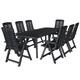 vidaXL 9 Piece Outdoor Dining Set Plastic Anthracite