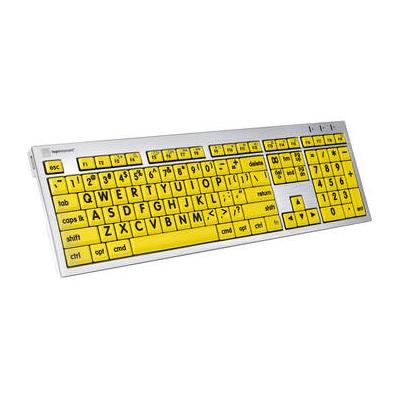 Logickeyboard Large Print ALBA Mac Pro American English Keyboard (Black on Yellow) LKBU-LPRNTBY-CWMU-US
