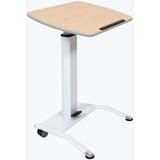 Luxor Pneumatic Height-Adjustable Lectern / Mobile Standing Desk (Light Wood) LX-PNADJ-LW