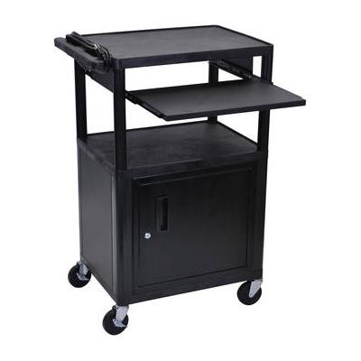Luxor LP42CLE-B Presentation Cart with Locking Cabinet LP42CLE-B