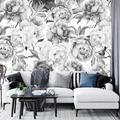 Orren Ellis Purcellville Brush Soft Splash Textile Texture Wall Mural Fabric in Gray | 55 W in | Wayfair 99F4BAFB938E491BABBD79A776186666