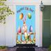 The Holiday Aisle® Easter Bunny Door Mural Metal in Blue | 80 H x 32 W in | Wayfair 197240ECE6E147D2B5837B9D97484909