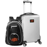 Oklahoma State Cowboys Deluxe 2-Piece Backpack and Carry-On Set - Silver