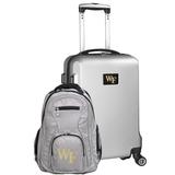 Wake Forest Demon Deacons Deluxe 2-Piece Backpack and Carry-On Set - Silver