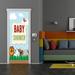 The Holiday Aisle® Baby Shower Animals Door Mural Polyester in White | 80 H x 36 W in | Wayfair 4C966EC3807B43C790754085802B421D