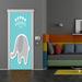 The Holiday Aisle® Baby Shower - Elephant Door Mural Polyester in White | 96 H x 36 W in | Wayfair 41098239BE7F4236AE9E0FF143ED9850