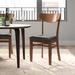 Regal Beechwood Moon Shape Back Seat Dining Chair Faux Leather/Wood/Upholstered in Brown | 35 H x 18 W x 17 D in | Wayfair R510U