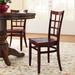 Regal Beechwood Lattice Back Seat Solid Wood Dining Chair Wood in Brown/Red | 35 H x 18 W x 17 D in | Wayfair R411W