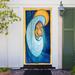 The Holiday Aisle® Mary Holding Baby Jesus Door Mural Metal in Blue | 80 H x 32 W in | Wayfair 533760E42D4B47339B44DA79C13B79A7