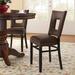 Regal Beechwood Square Open Back Fully Seat Dining Chair Faux Leather/Wood/Upholstered in Brown | 35 H x 18 W x 19 D in | Wayfair R426FUS