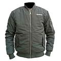 Lambretta Bomber Jacket Harrington Mens Quilted Warm Lined Winter Coat UK S-4XL (UK Small) Grey