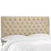 Wayfair Custom Upholstery™ Tufted Upholstered Panel Headboard Upholstered, Microsuede in Brown | 54 H x 78 W x 4 D in