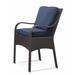 Braxton Culler Brighton Pointe Patio Dining Armchair w/ Cushion Wicker/Rattan in Black/Gray | 44 H x 25 W x 28 D in | Wayfair 435-129/6359-63