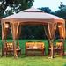Garden Winds Sienna Octagon Gazebo Replacement Canopy Top ONLY, Metal | 40 H x 144 W x 120 D in | Wayfair LCM1028B-RS