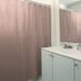 East Urban Home Katelyn Elizabeth Geometric Ombre Stripe Single Shower Curtain Polyester in Pink/White/Brown | 74 H x 71 W in | Wayfair