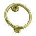 The Renovators Supply Inc. Brass Ring Door Knocker Smooth Round Shape 5" Diameter Renovators Supply in Yellow | 5.5 H x 5 W x 1.5 D in | Wayfair