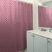 East Urban Home Katelyn Elizabeth Geometric Ombre Stripe Single Shower Curtain Polyester in Pink/Gray/Brown, Size 74.0 H x 71.0 W in | Wayfair