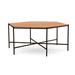 Joe Ruggiero Collection Athena Coffee Table Metal in Black/Brown | 18 H x 43.38 W x 43.38 D in | Wayfair JR001-83-Maple-N