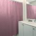 East Urban Home Katelyn Elizabeth Geometric Ombre Stripe Single Shower Curtain Polyester in Pink/Brown, Size 74.0 H x 71.0 W in | Wayfair