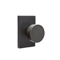 Emtek Privacy (Bed & Bath) Round Knob w/ Modern Rectangular Rose Door Knob Brass in Brown | 4 H x 2.5 W x 2.5 D in | Wayfair 5212ROUUS10B