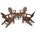 POLYWOOD® South Beach 5-Piece Conversation Group Plastic in Brown | Outdoor Furniture | Wayfair PWS105-1-TE