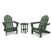 Trex Outdoor Cape Cod Folding Adirondack Set w/ Side Table Plastic | Wayfair TXS108-1-RC