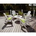 Trex Outdoor Yacht Club Shellback 5-Piece Adirondack Conversation Group Plastic in Brown | Wayfair TXS105-1-SC